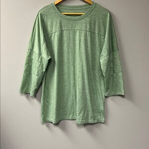 3/4 Length Sleeves T-Shirt, Green Extra Large